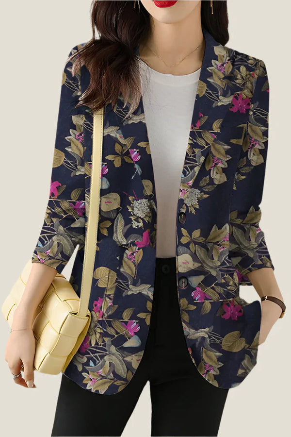 Zoe™ - Blazer elegante con stampa floreale 