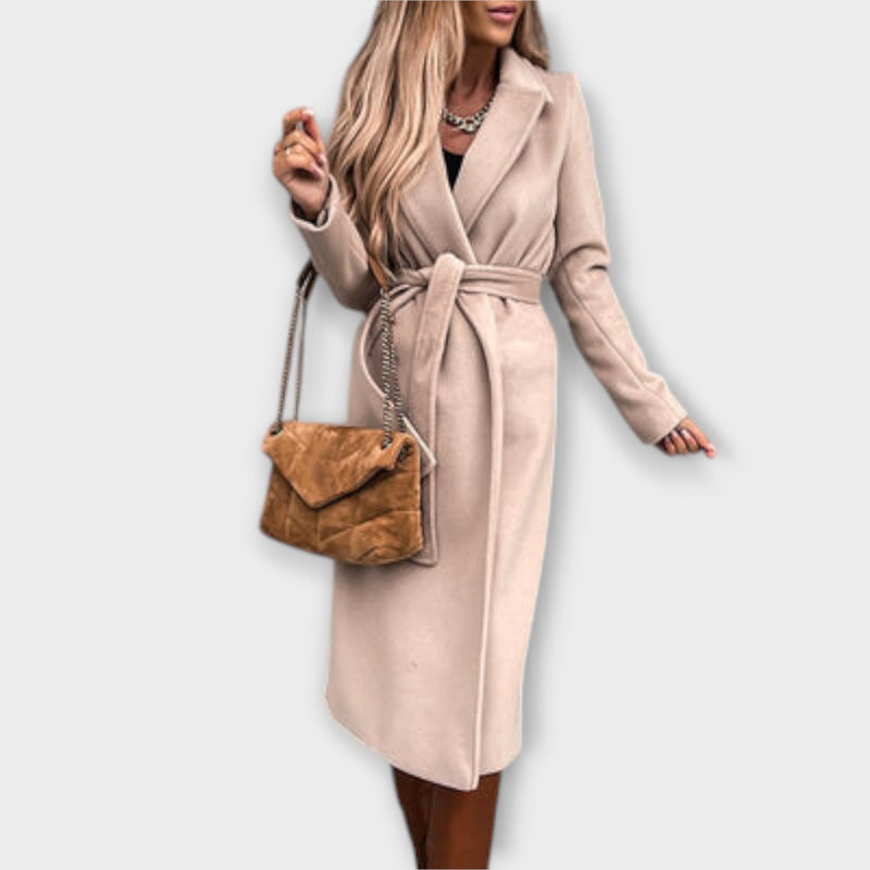 Eliza - Elegante cappotto lungo con lacci
