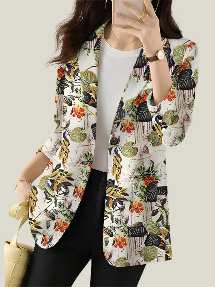 Zoe™ - Blazer elegante con stampa floreale 
