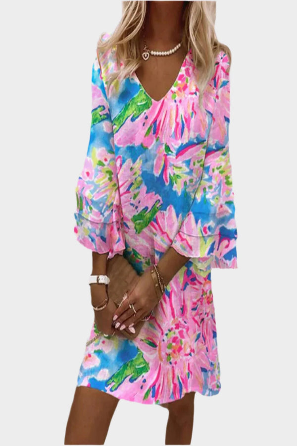 Abito midi retrò con maniche comode