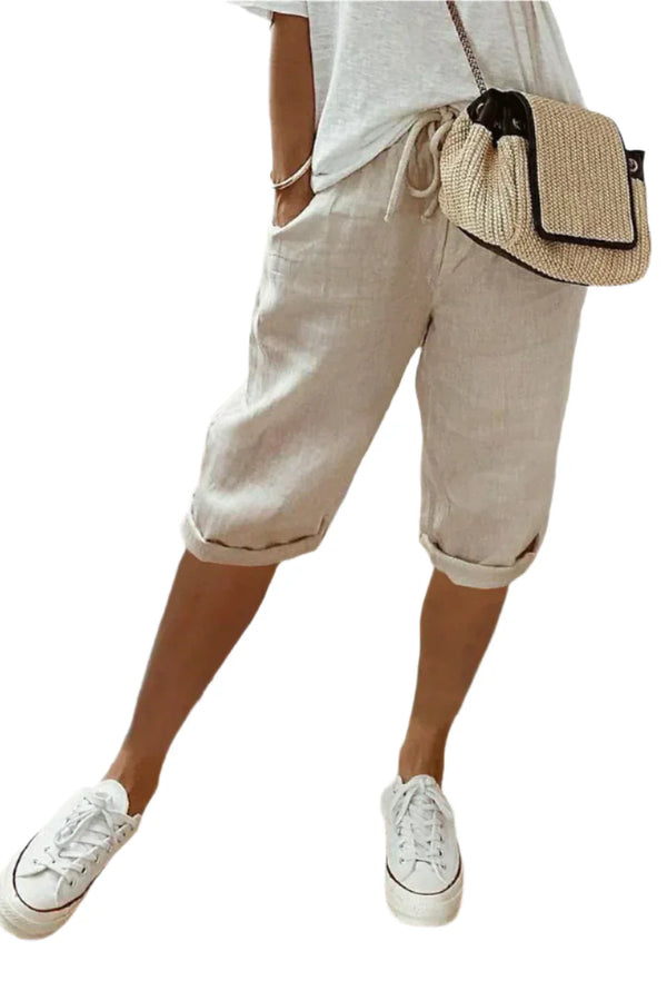 Pantaloni eleganti in lino da donna