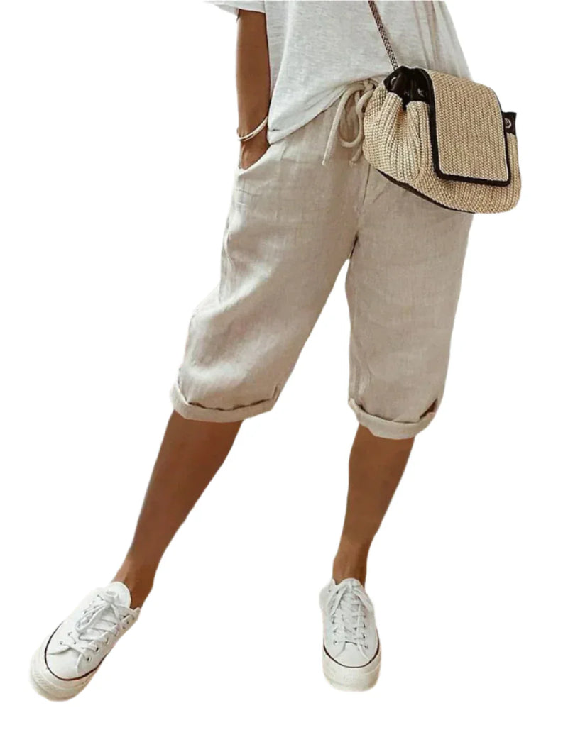 Pantaloni eleganti in lino da donna