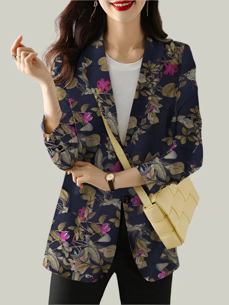 Zoe™ - Blazer elegante con stampa floreale 