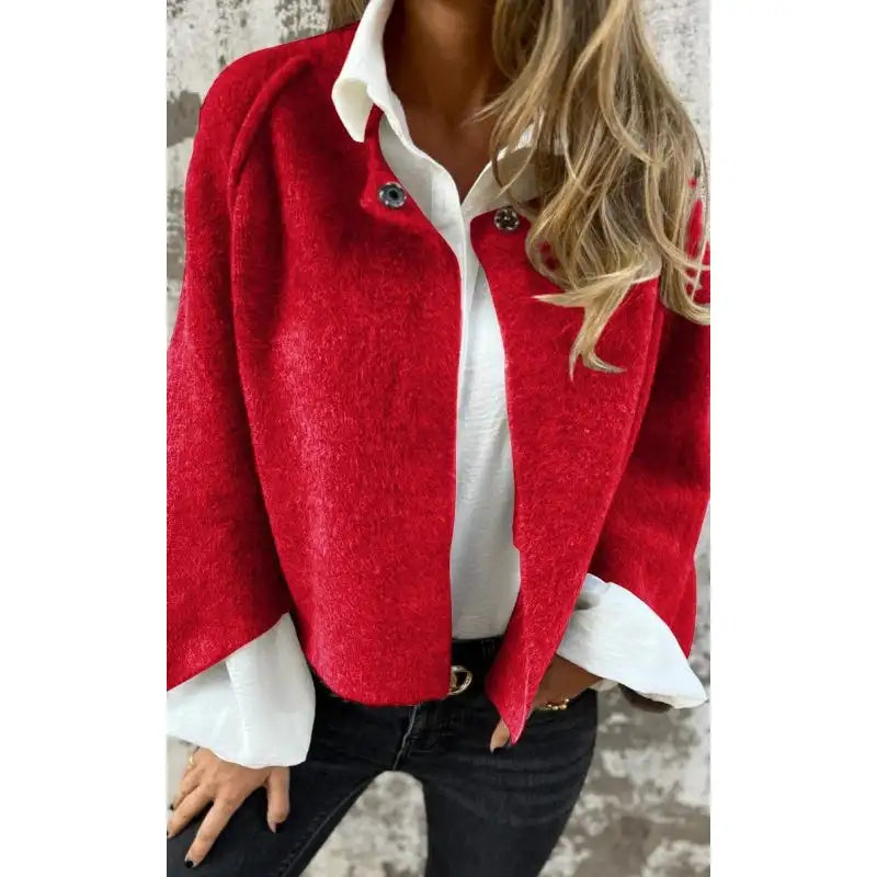 Amalia - Cardigan a maniche lunghe con scollo rotondo