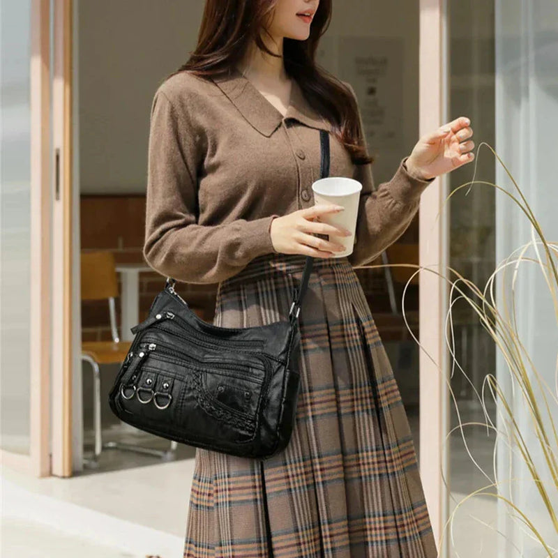 Ciondolo vintage Olivia™ | Borsa morbida con cerniera