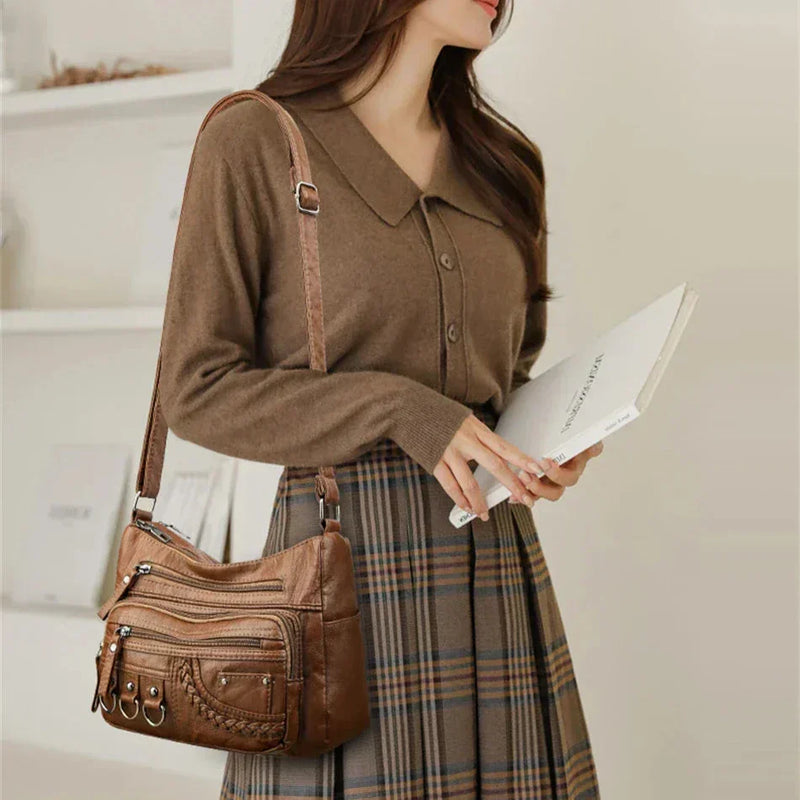 Ciondolo vintage Olivia™ | Borsa morbida con cerniera