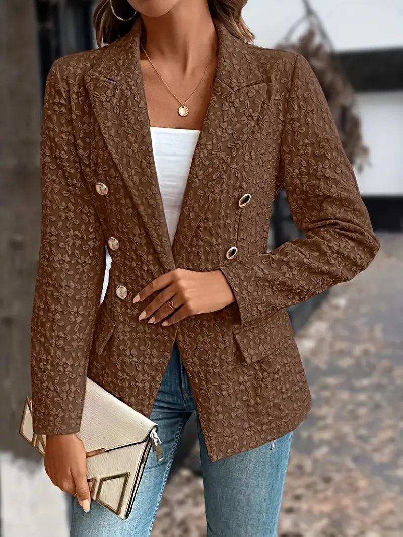 Savannah™ - Elegante blazer vintage con tasche a doppio petto