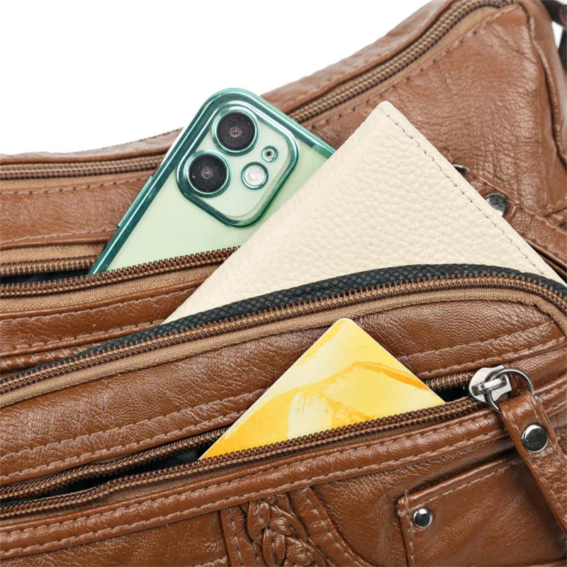 Ciondolo vintage Olivia™ | Borsa morbida con cerniera