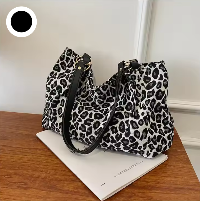 Olivia™ - Borsa tote in tela con dettagli fatti a mano 