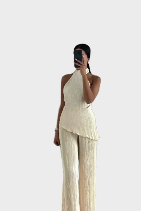 Elegante completo plissettato