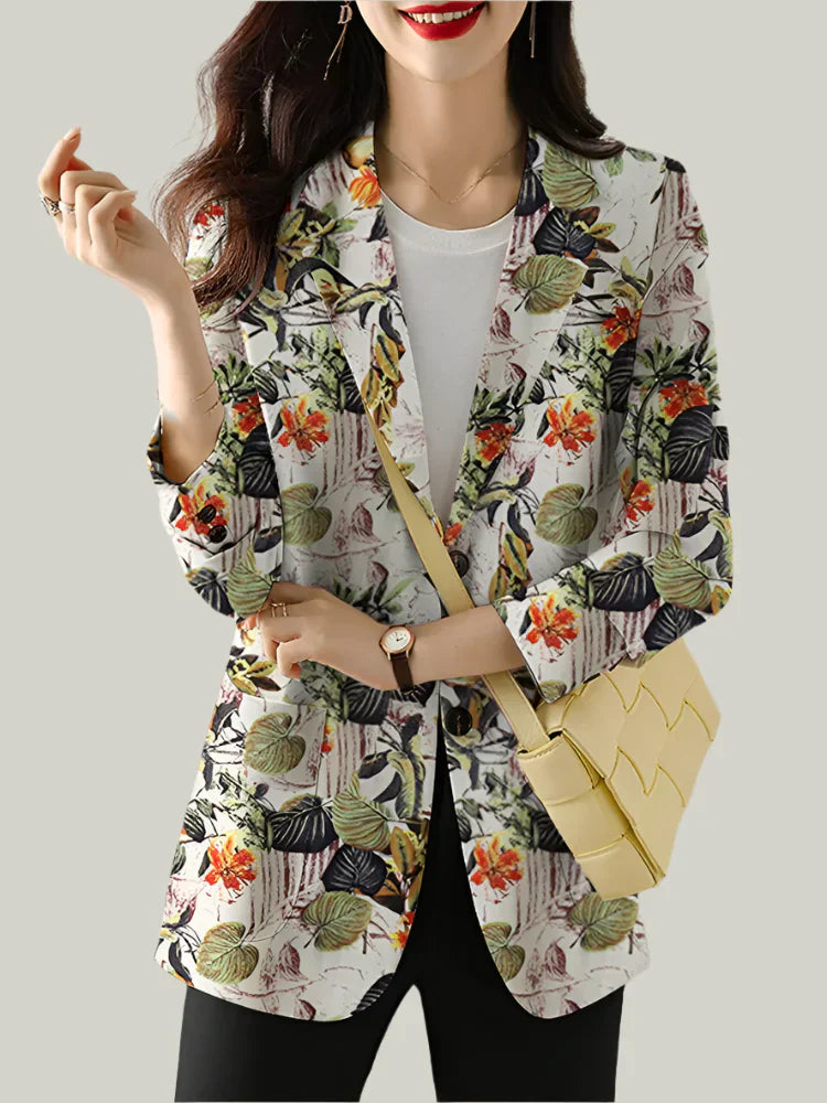 Zoe™ - Blazer elegante con stampa floreale 