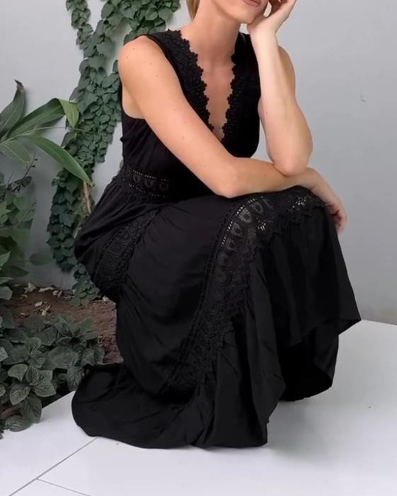 Eleni | Vestito elegante con pizzo e scollo a V