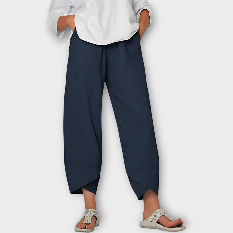 Eleganti pantaloni in lino