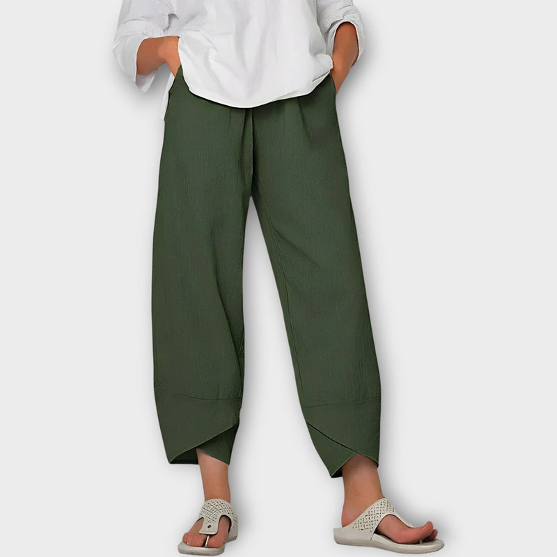 Eleganti pantaloni in lino