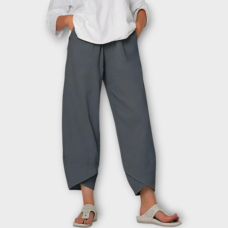 Eleganti pantaloni in lino