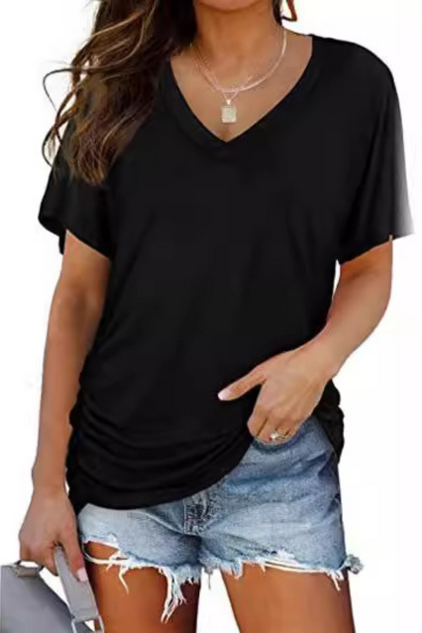 Carly | Camicia classica ampia con scollo a V 