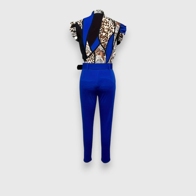 Completo due pezzi con stampa leopardata moderna