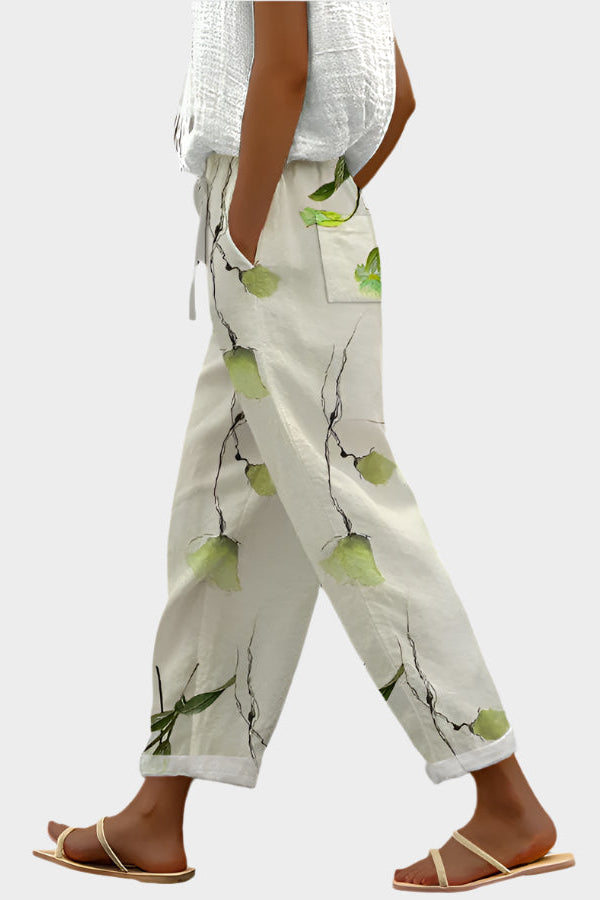 Pantaloni rilassati con stampa