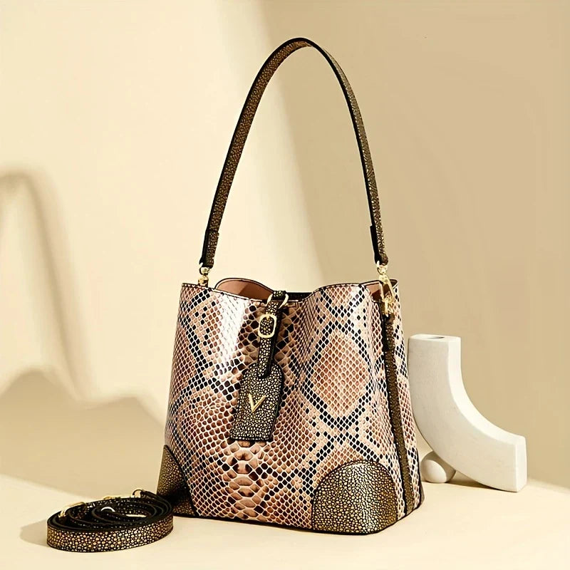 Addison™ - Elegante borsa con stampa serpente