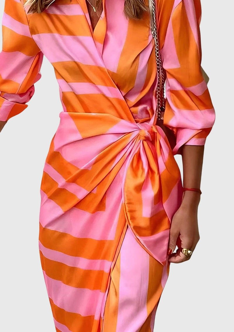 Everly™ | Elegante abito avvolgente con stampa