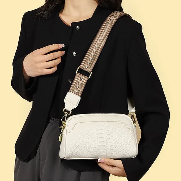 Olivia™ Elegant Allure | Mini borsa a tracolla con motivo coccodrillo