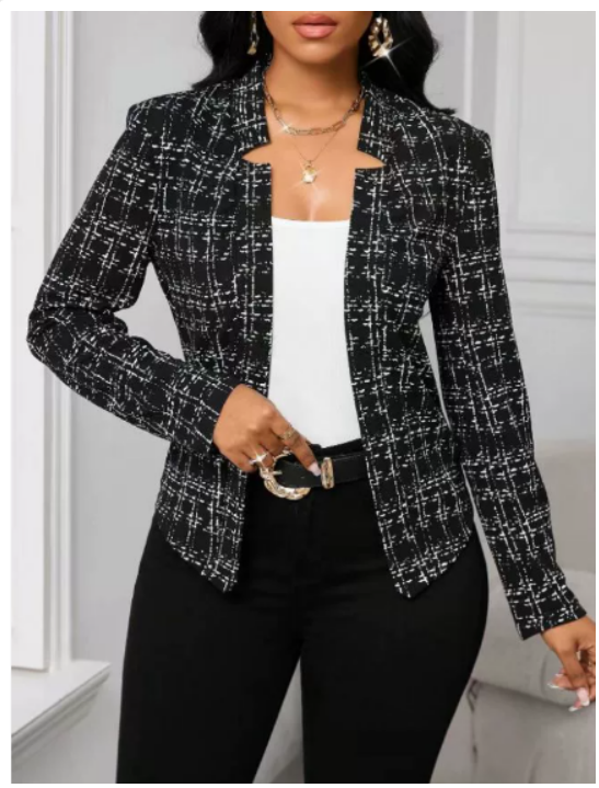 Ellie™ - Blazer scozzese chic