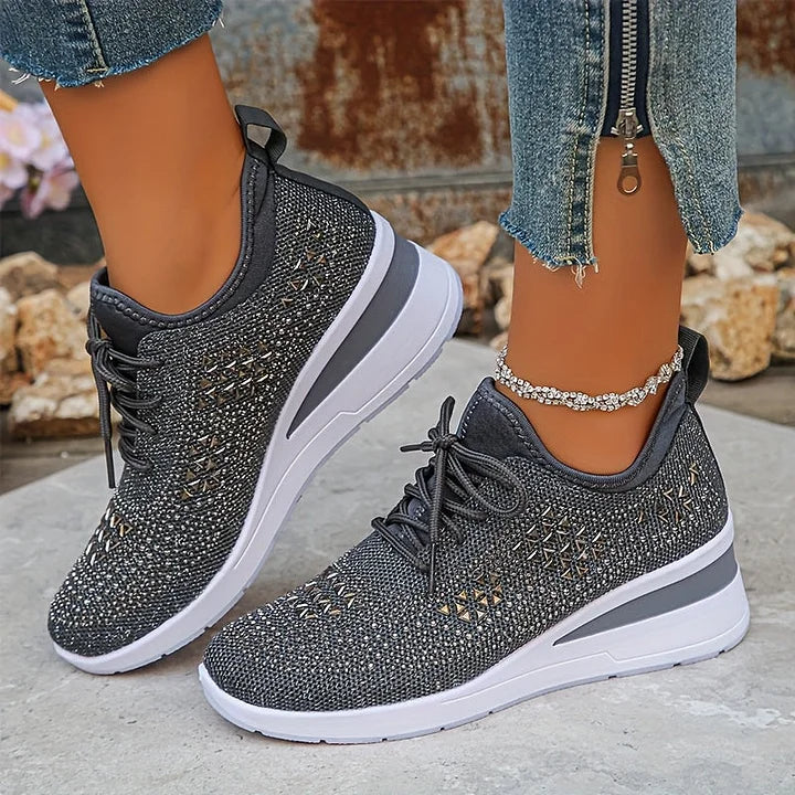 Romee | Sneakers ortopediche con strass scintillanti