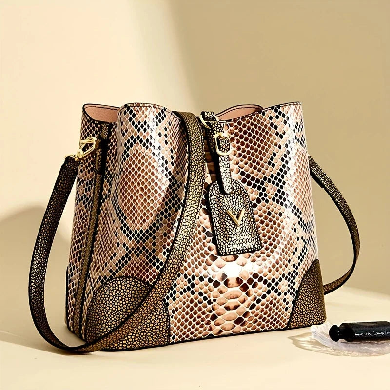 Addison™ - Elegante borsa con stampa serpente