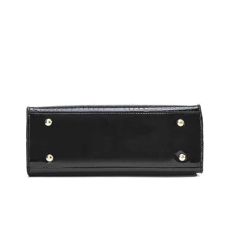 Brooklyn™ Shine | Borsa di lusso con stampa coccodrillo