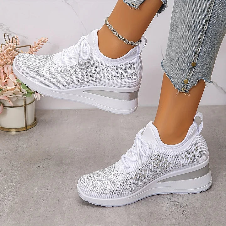 Romee | Sneakers ortopediche con strass scintillanti