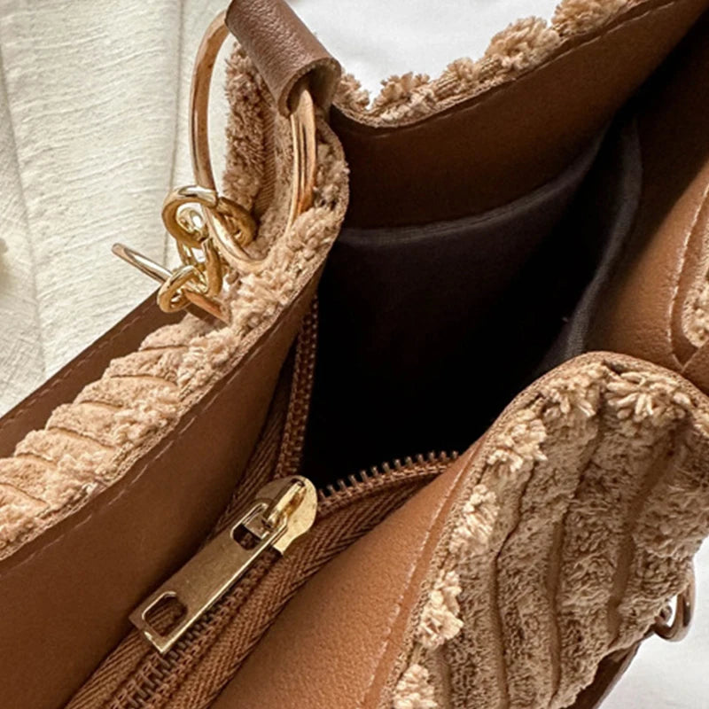 Meiduole™ - Elegante borsa tote in velluto a coste 