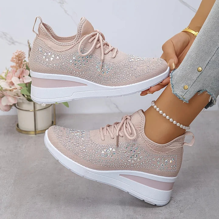 Romee | Sneakers ortopediche con strass scintillanti
