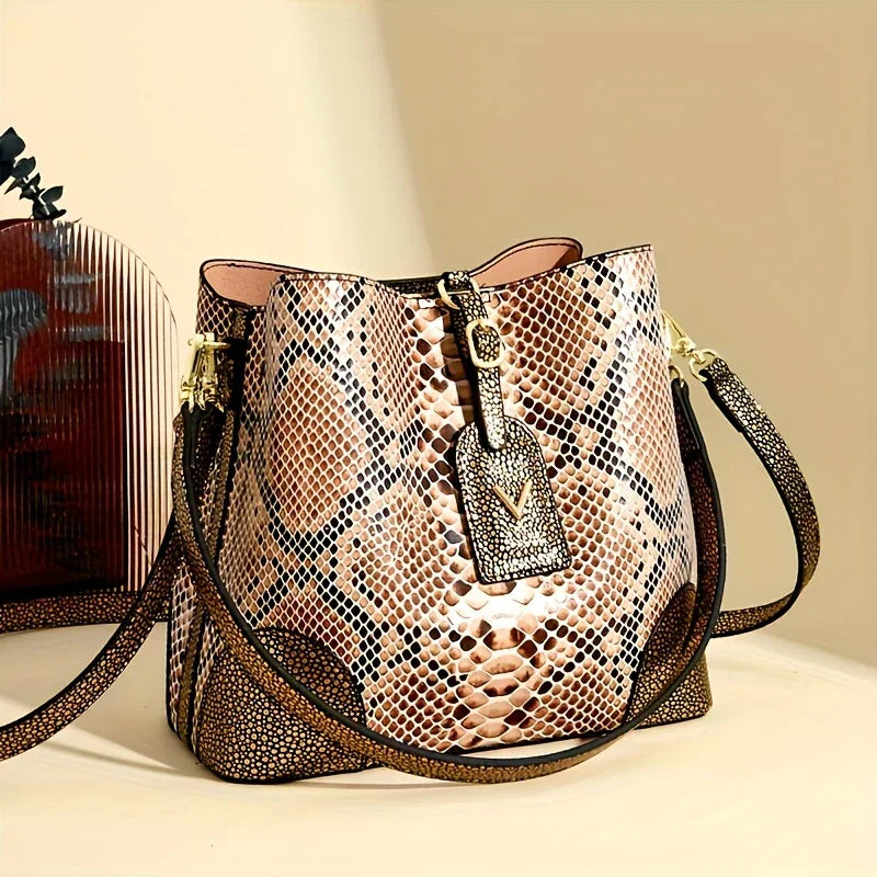 Addison™ - Elegante borsa con stampa serpente