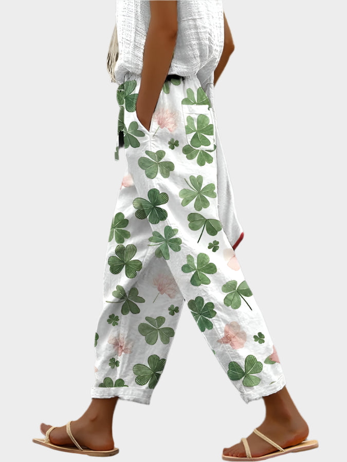 Pantaloni rilassati con stampa