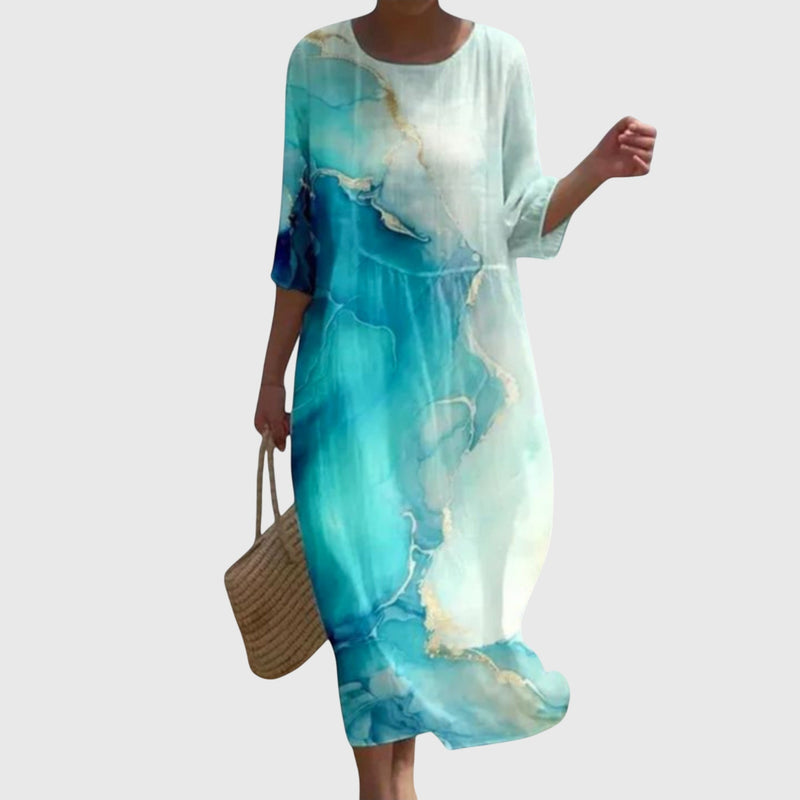 Hayley™ | Elegante abito lungo floreale