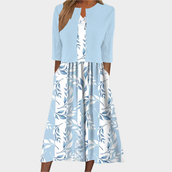 Abito midi arioso con giacca elegante