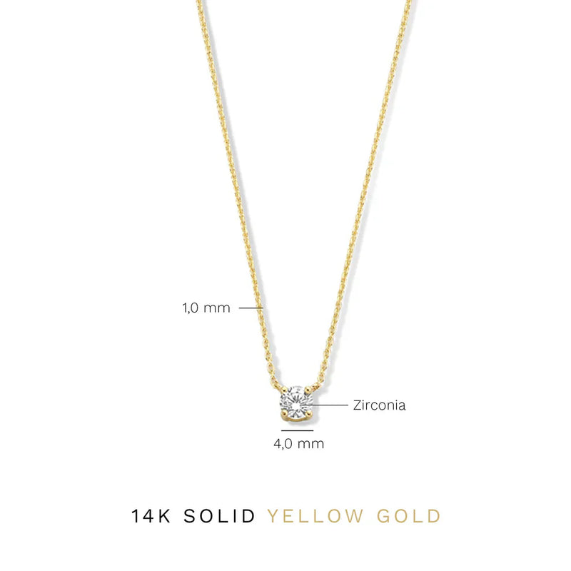 Collana con pietra Moissanite Cléa | Oro
