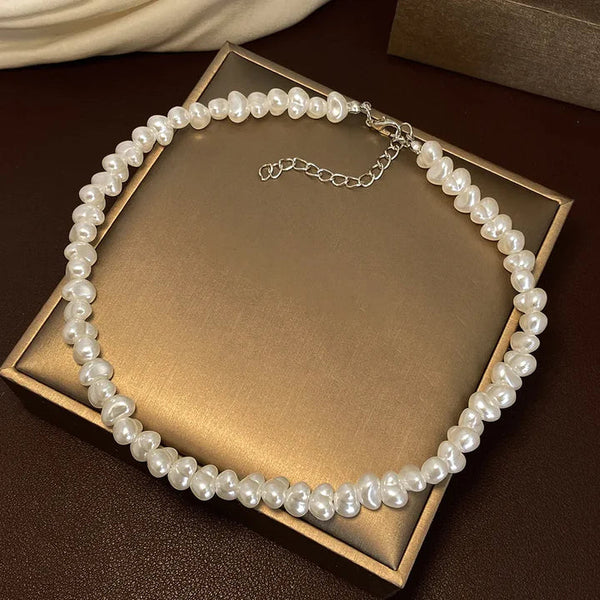 Collana di Perle Squisita | Oro Bianco