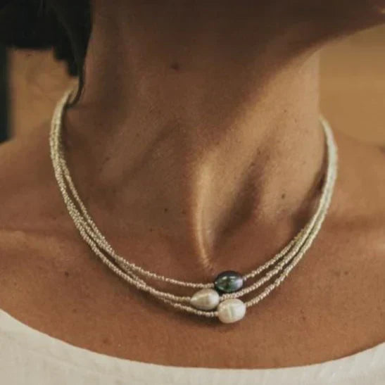 Collana di perle con lustro antico | Oro