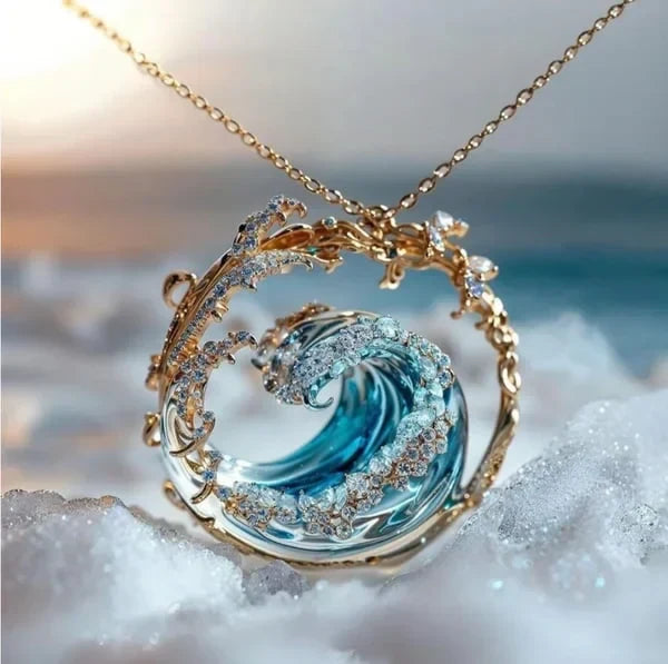 Collana Azure Pledge | Oro Bianco