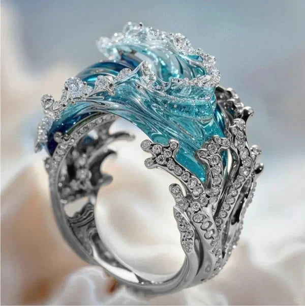 Anello Azure Pledge | Oro 18k