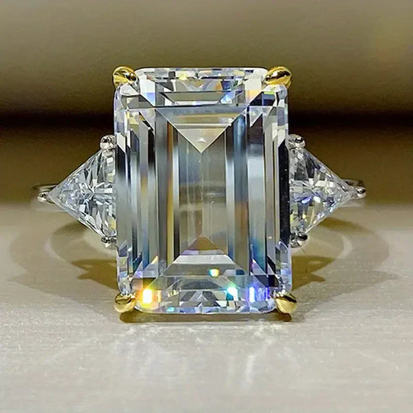 Anello quadrato in vetro antico | Oro