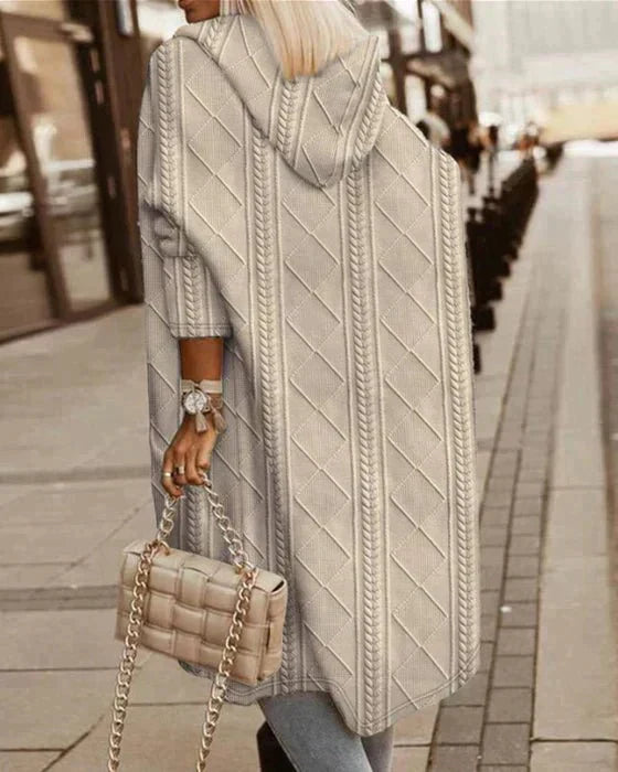 Johani | Cardigan con cappuccio a lunghezza estesa