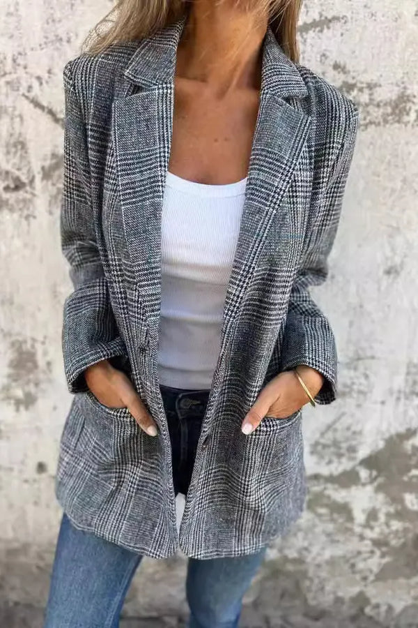 Amelia™ - Blazer casual a quadri con revers