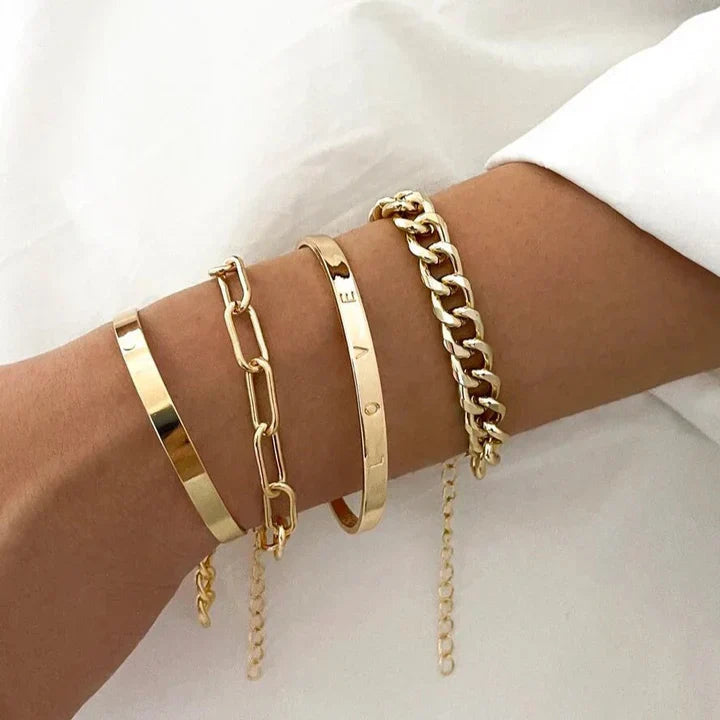Set di braccialetti Elan Mercer | Oro