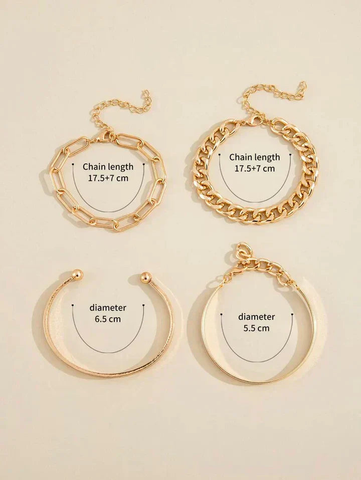 Set di braccialetti Elan Mercer | Oro